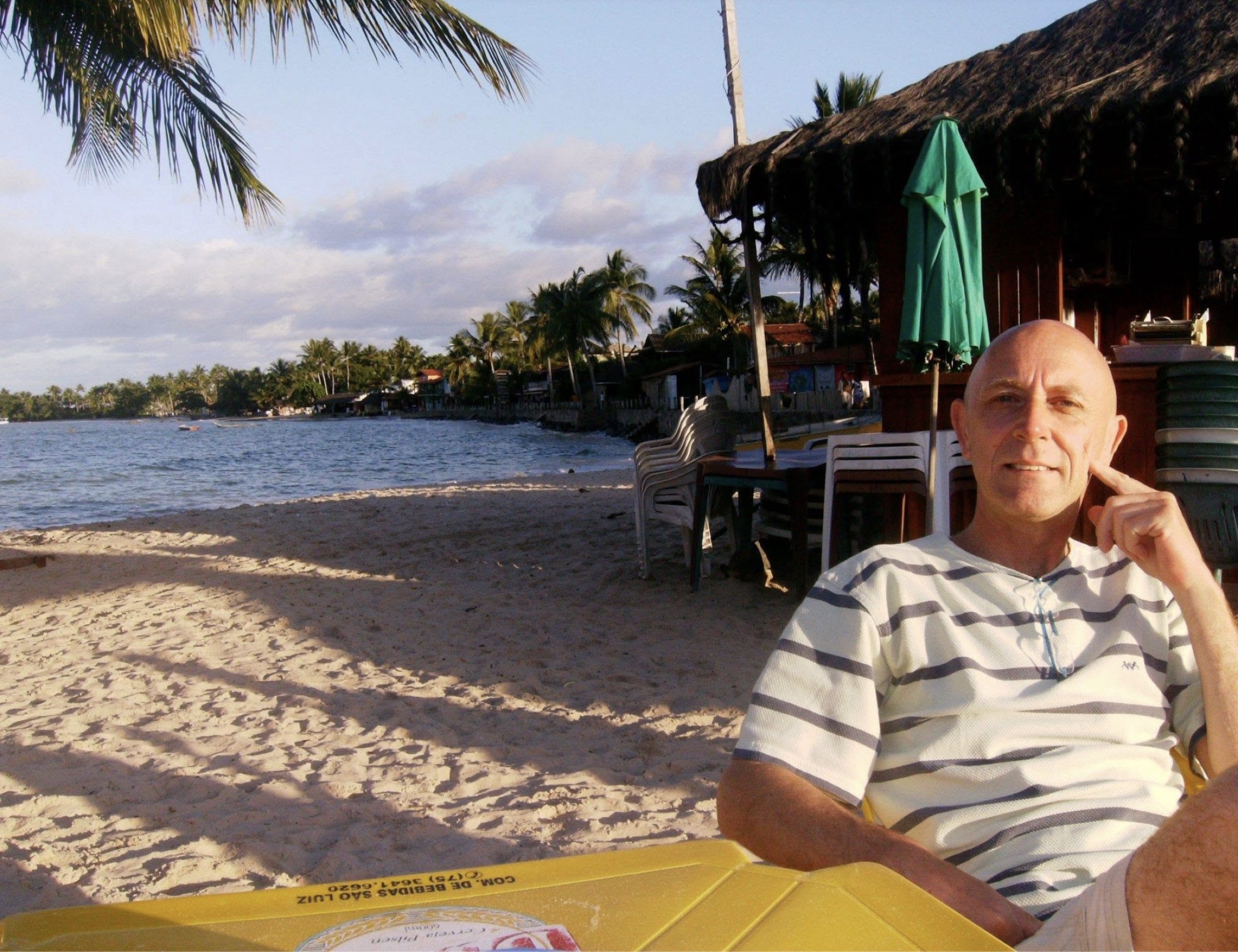 The beach, the palms and the sea